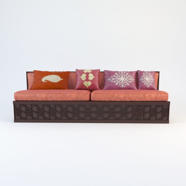 classic moroccan sofa 3D मॉडल .c4d .max .obj .3ds .fbx .stl .blend 