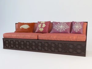 classic moroccan sofa 3D Model