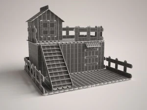 sticks house 3D Model
