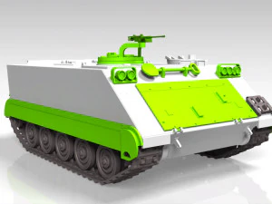 m113- transportasi lapis baja - vc-103 Argentina Model Cetak 3D