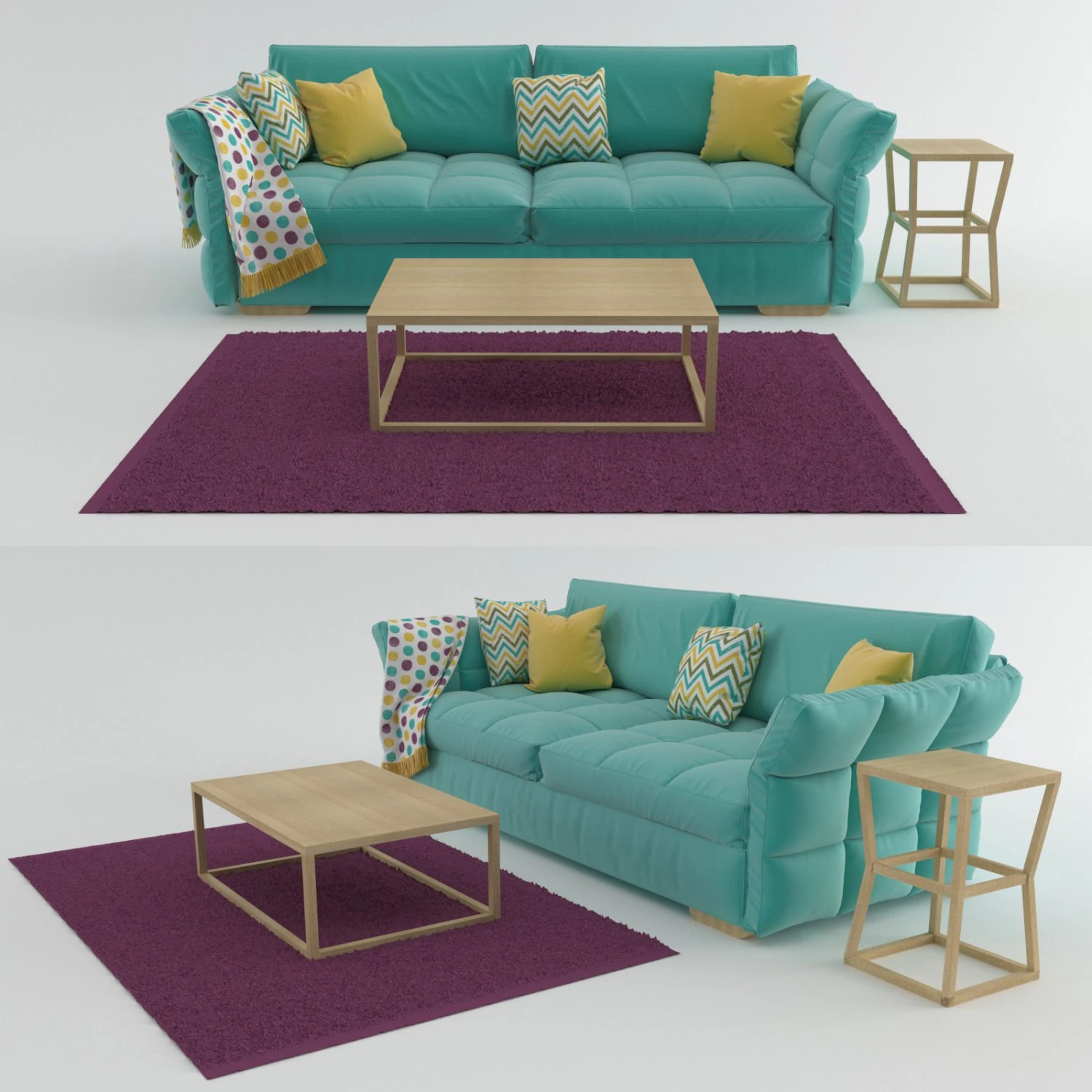 lantana sofa 3D Model .c4d .max .obj .3ds .fbx .stl .blend