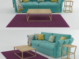 lantana sofa 3D मॉडल