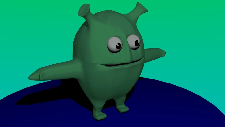 tiny alien 3D Model .c4d .max .obj .3ds .fbx .stl .blend 