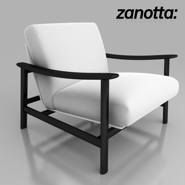zanotta sushi armchair 3D Модель .c4d .max .obj .3ds .fbx .stl .blend 