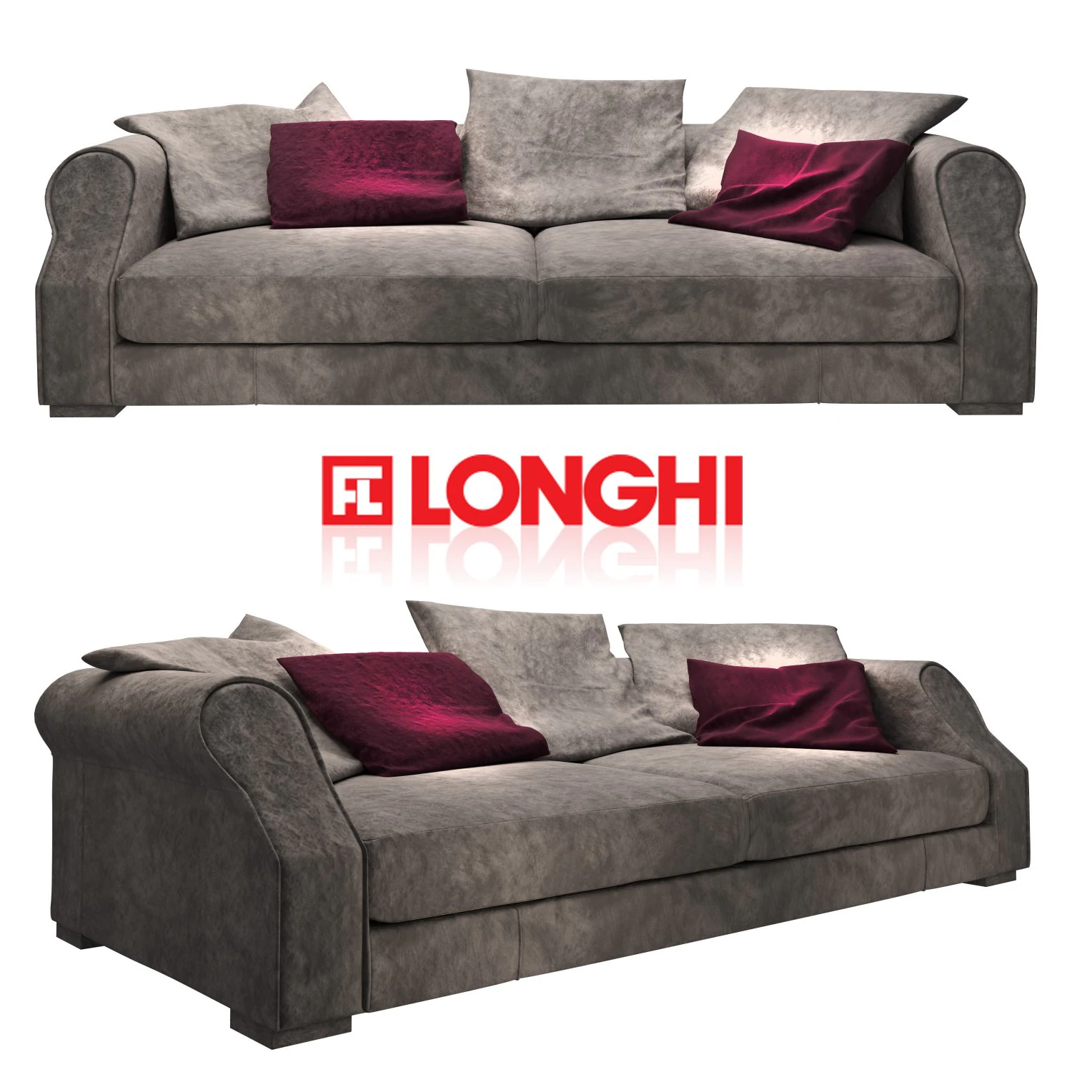 longhi sofa 3D Model .c4d .max .obj .3ds .fbx .stl .blend 