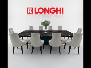 longhi dining teble 3D मॉडल