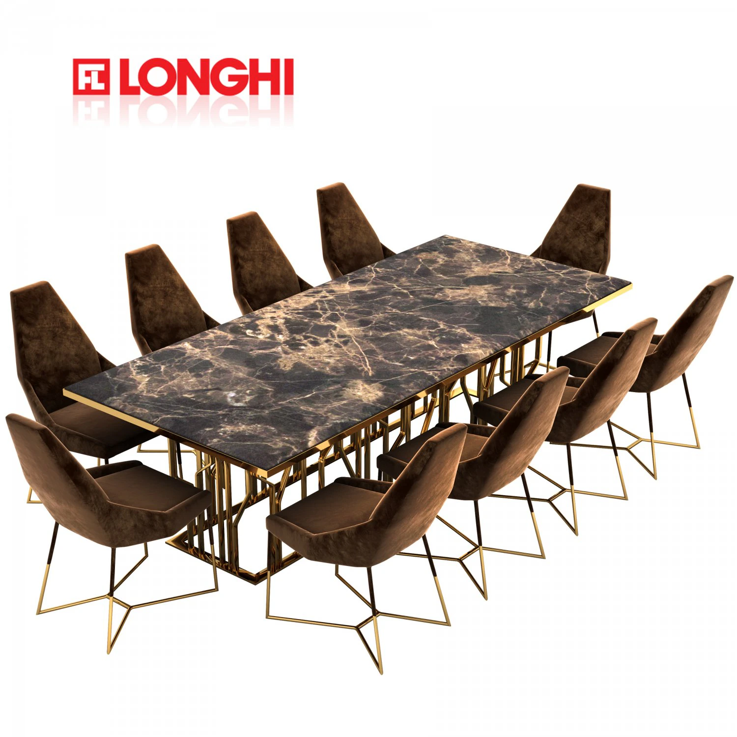 longhi dining table 3D Model .c4d .max .obj .3ds .fbx .stl .blend 