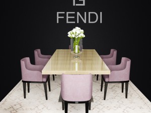 fendi casa dining 3D Model