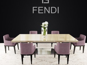 fendi casa dining Modello 3D