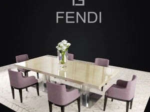 fendi casa dining 3D Model