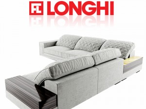fratelli longhi helmut leather sofa 3D Модель