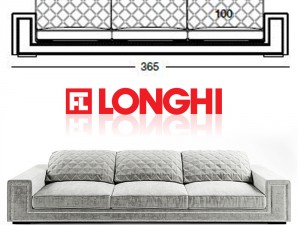 fratelli longhi helmut leather sofa Model 3D