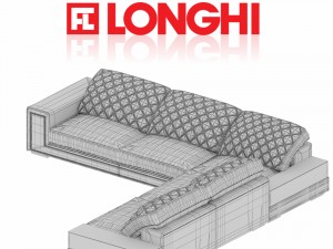 fratelli longhi helmut leather sofa Model 3D