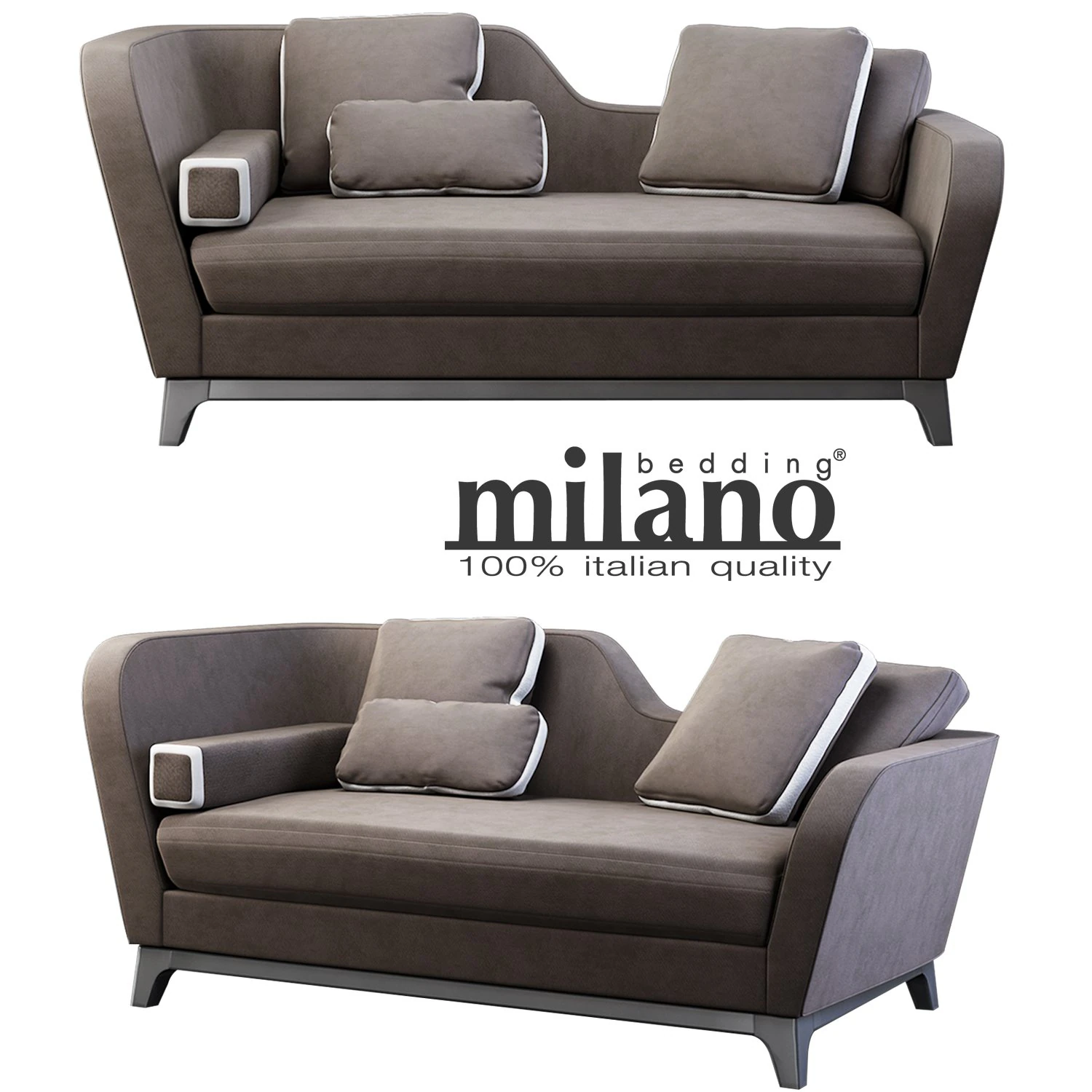 milano bedding sofa 3D Model .c4d .max .obj .3ds .fbx .stl .blend