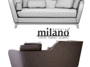 milano bedding sofa 3D Model