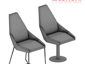 longhi dining chair 3D Модель