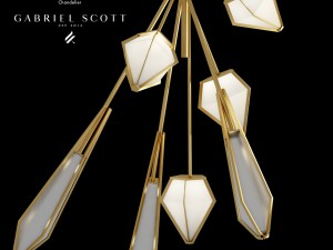 harlow large chandelier Model 3D