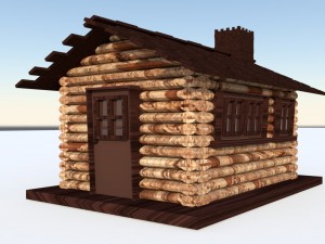 log cabin 3D Model