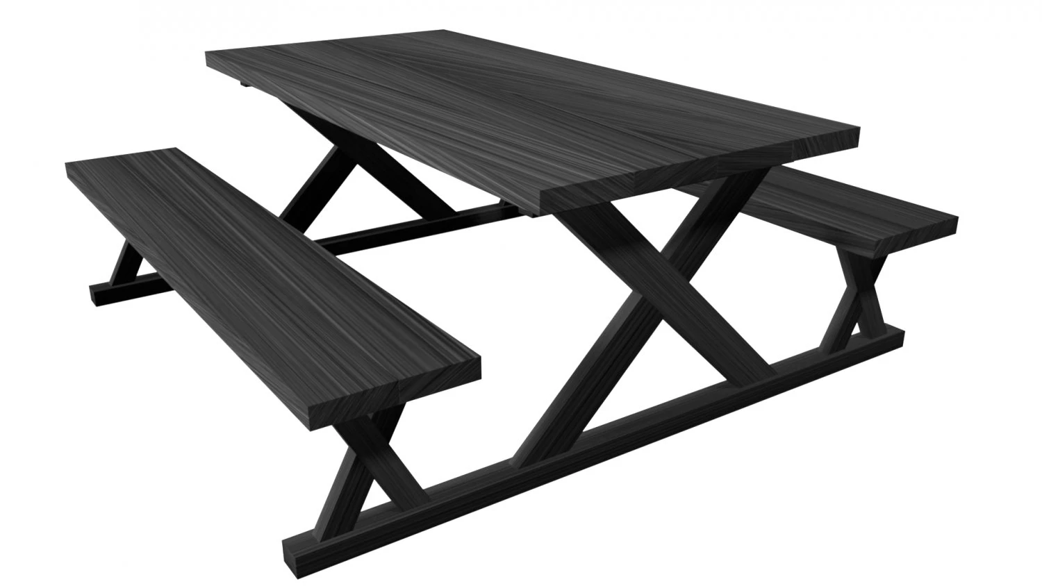 picnic table 3d model 3D Model .c4d .max .obj .3ds .fbx .stl .blend 