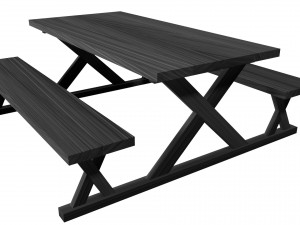 picnic table 3d model 3D Model