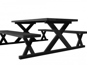 picnic table 3d model 3D Model