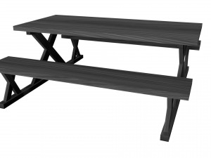 picnic table 3d model 3D Model