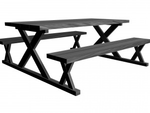 picnic table 3d model 3D Model