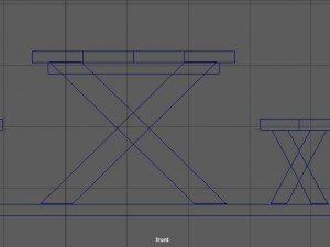 picnic table 3d model 3D Model