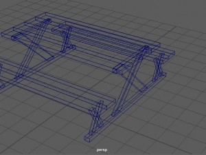 picnic table 3d model 3D Model