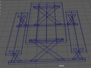 picnic table 3d model 3D Model