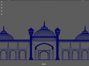 badshahi masjid exterior model Model 3D
