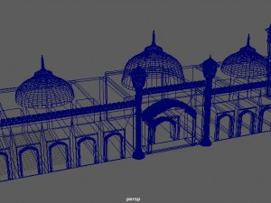 badshahi masjid exterior model Model 3D