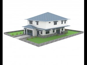 double story house in sketchup 3D Model