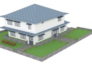 double story house in sketchup 3D Model