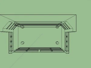 3d dresser with wood texture 3D Model