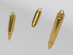 bullets keychains printable 3D Print Model