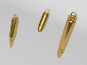 bullets keychains printable 3D Print Model