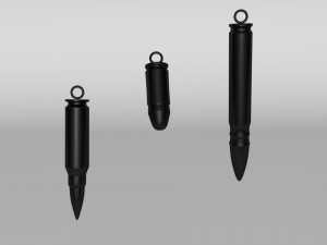 bullets keychains printable 3D-Druckmodell