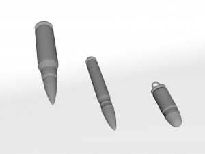 bullets keychains printable 3D-Druckmodell