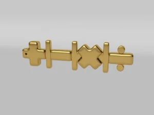 3d maths keychain 3D Print Model