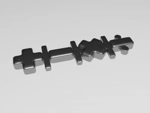 3d maths keychain 3D Print Model