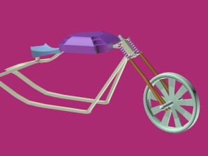 custom chopper Modello 3D