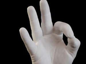 m&atilde;o ok Modelo 3D