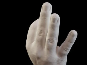 m&atilde;o ok Modelo 3D