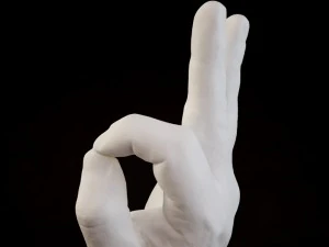 m&atilde;o ok Modelo 3D