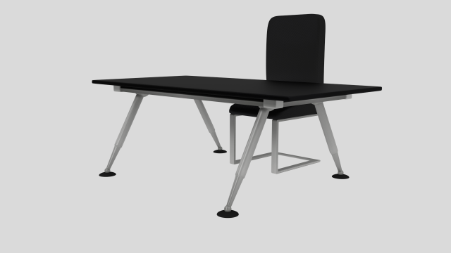desk and chair set Model 3D .c4d .max .obj .3ds .fbx .stl .blend 