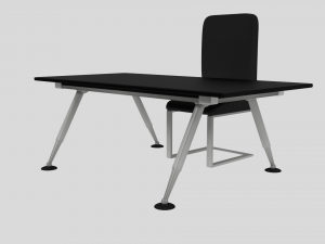 desk and chair set 3D Модель
