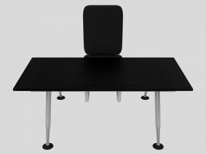 desk and chair set Model 3D