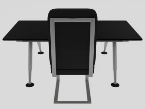 desk and chair set 3D Model