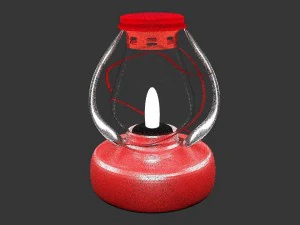 गांव का पुराना दीपक 3D मॉडल